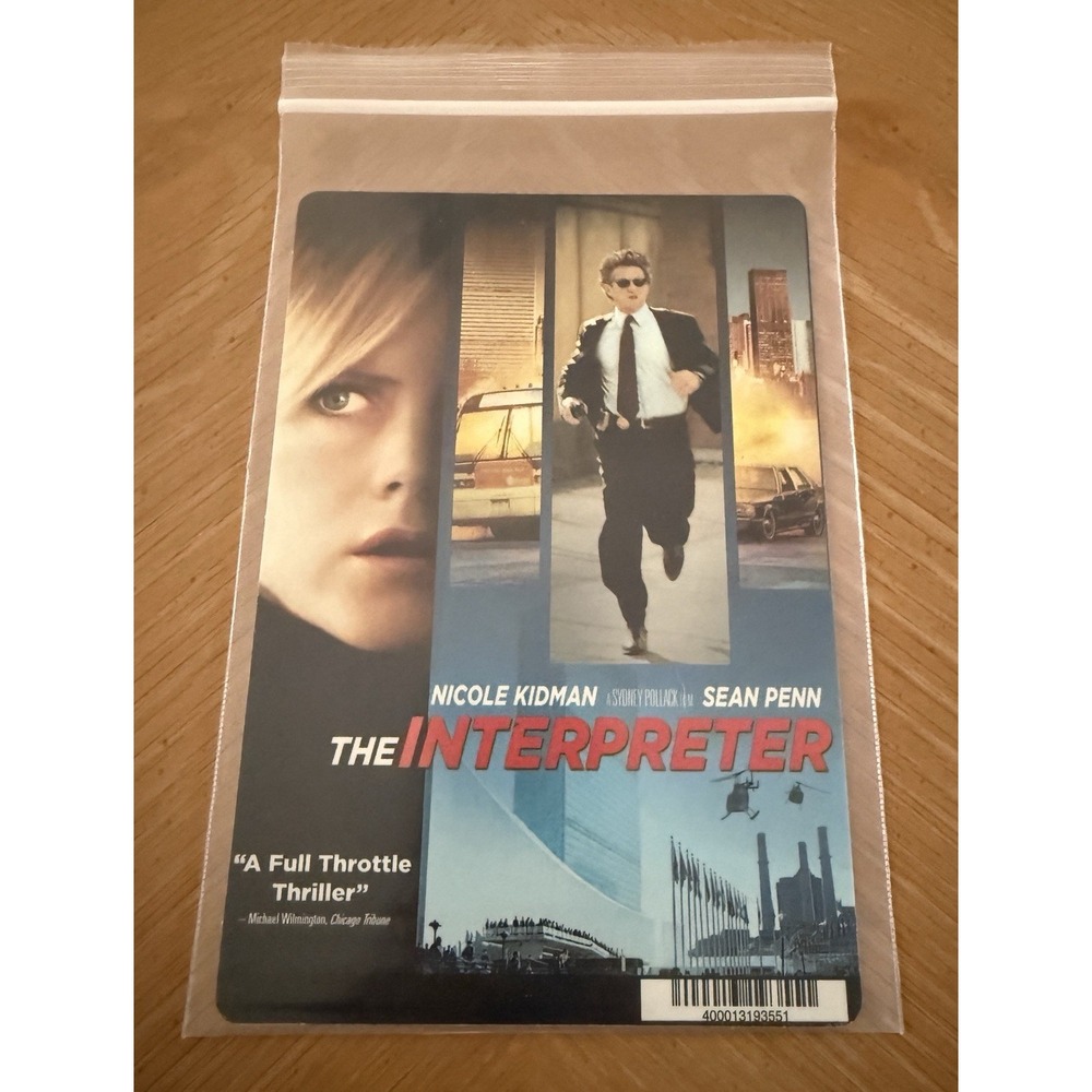 THE INTERPRETER - BLOCKBUSTER VIDEO BACKER CARD 5"X8"